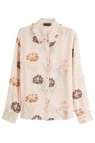 Rochas Rochas Printed Silk Blouse With Ruffled Collar - Florals
