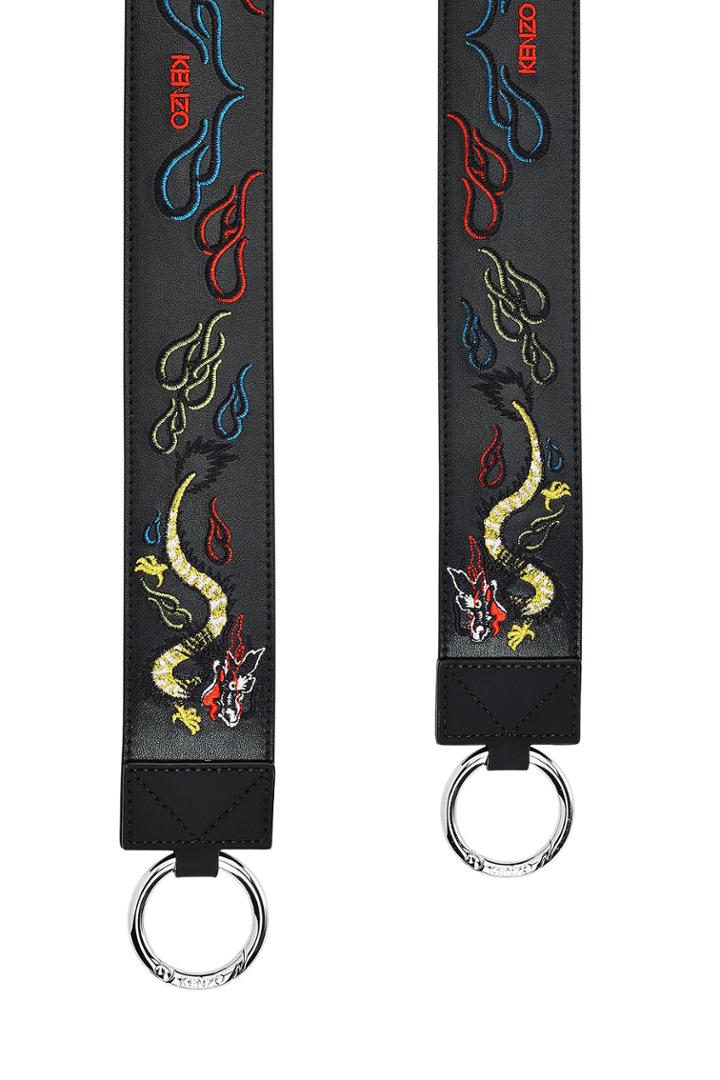 Kenzo Kenzo Embroidered Leather Shoulder Strap