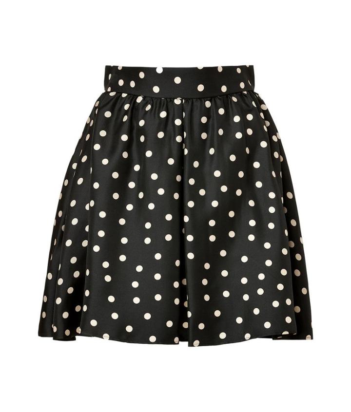 Paule Ka Silk Polka Dot Skirt