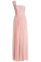 Elie Saab Elie Saab One Shoulder Silk Gown - Rose