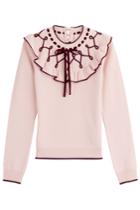 Roksanda Roksanda Wool-cashmere Pullover With Ruffles - Pink