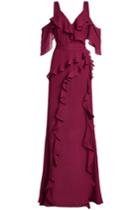 Elie Saab Elie Saab Floor Length Silk Gown With Ruffles