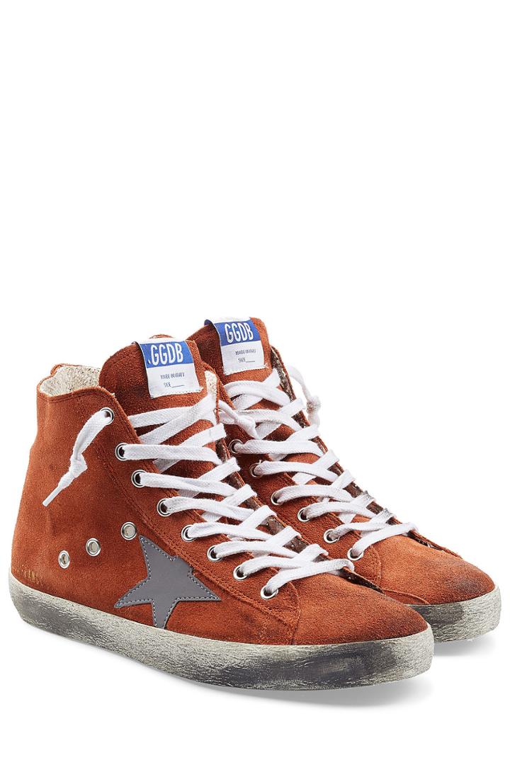 Golden Goose Golden Goose Francy High-top Suede Sneakers