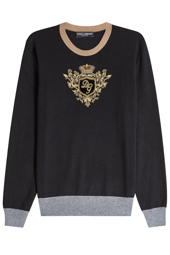Dolce & Gabbana Dolce & Gabbana Cashmere Pullover With Embroidery - None