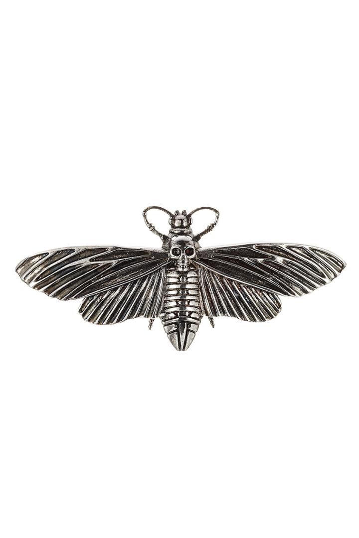 Alexander Mcqueen Alexander Mcqueen Moth Pin - Silver