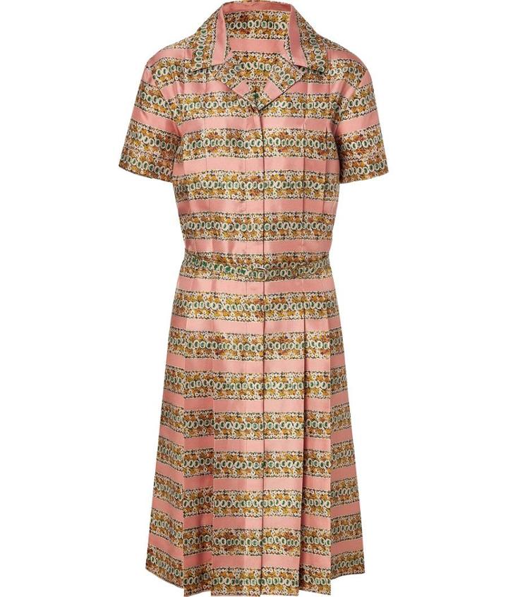 Rochas Silk Twill Crab Print Shirtdress