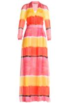 Alberta Ferretti Alberta Ferretti Striped Silk Maxi Dress - Multicolor