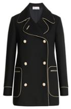 Red Valentino Coat With Contrast Piping