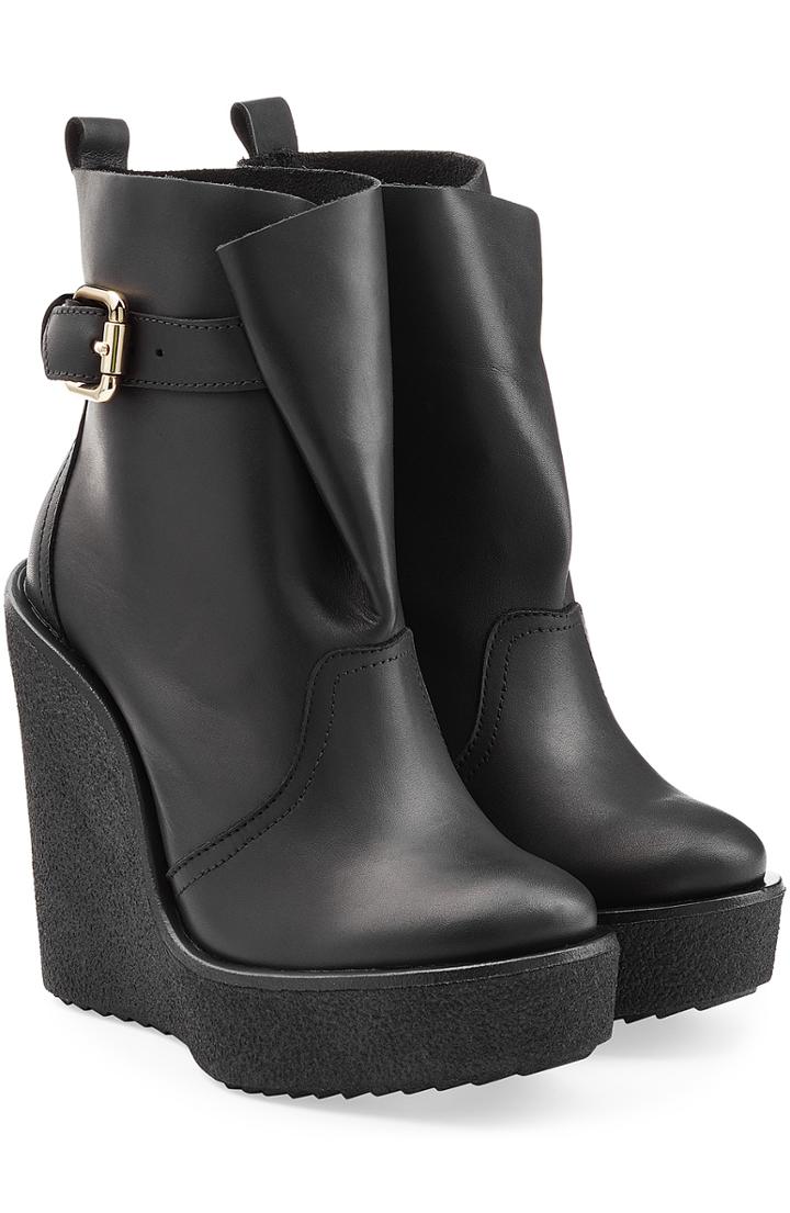 Pierre Hardy Leather Wedge Boots