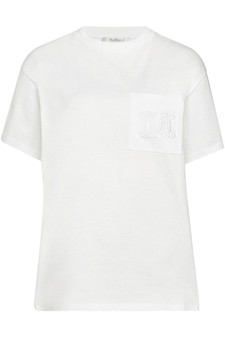 Max Mara Max Mara Cabaret Embroidered Cotton T-shirt