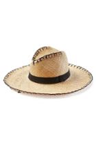 Ale By Alessandra Ale By Alessandra Woven Raffia Hat With Oversized Stitching - Beige