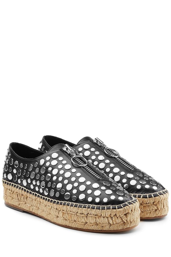 Alexander Wang Alexander Wang Embellished Leather Espadrilles