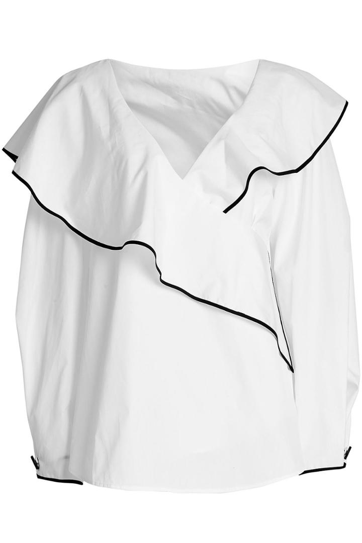 Diane Von Furstenberg Diane Von Furstenberg Cotton Blouse With Ruffles