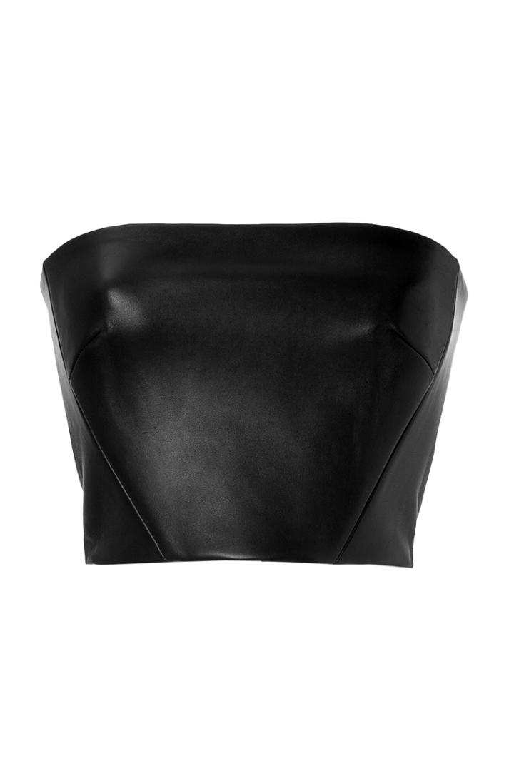 David Koma David Koma Leather Bustier - Black