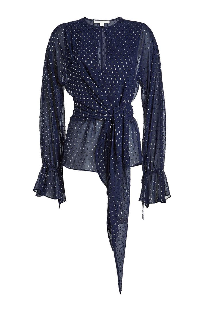 Jonathan Simkhai Jonathan Simkhai Chiffon Blouse With Metallic Thread