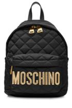 Moschino Moschino Quilted Backpack With Logo - Black