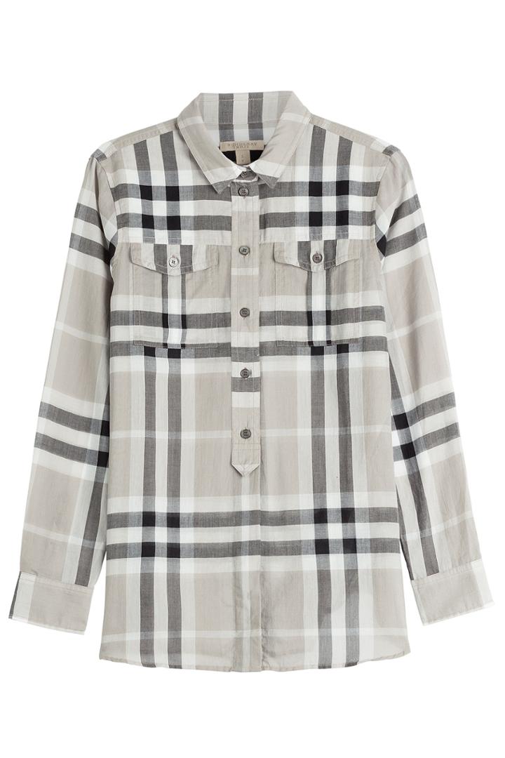 Burberry Brit Burberry Brit Printed Cotton Shirt - Grey