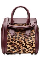 Alexander Mcqueen Alexander Mcqueen Heroine Mini Leather And Pony Hair Tote - Mauve