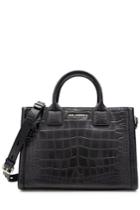 Karl Lagerfeld Karl Lagerfeld Embossed Leather Tote - Black