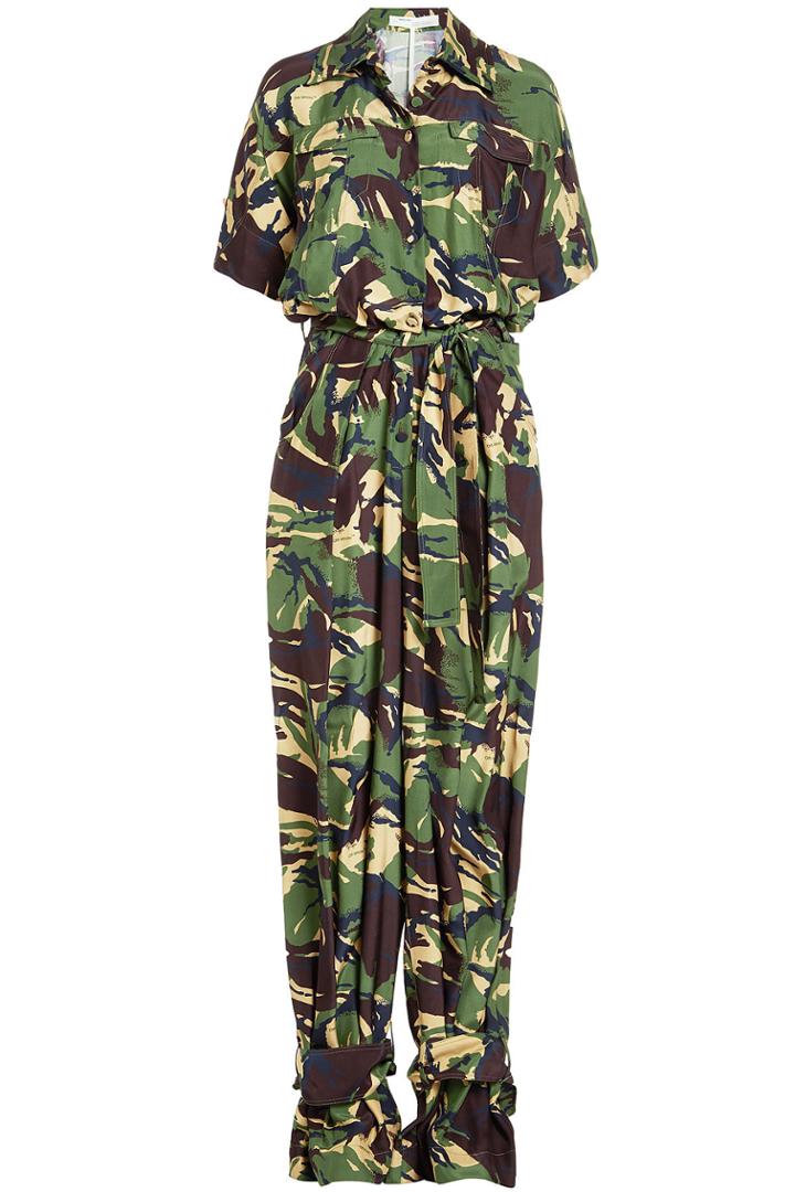 Off White Off White Camouflage Silk Jumpsuit