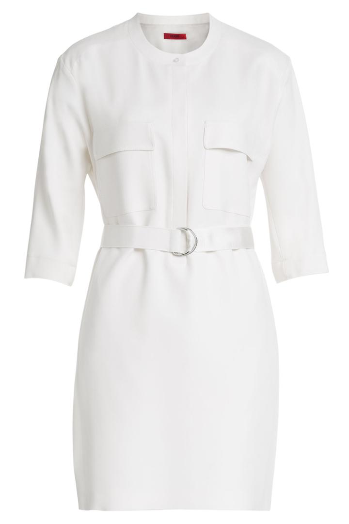 Hugo Hugo Crepe Dress - White