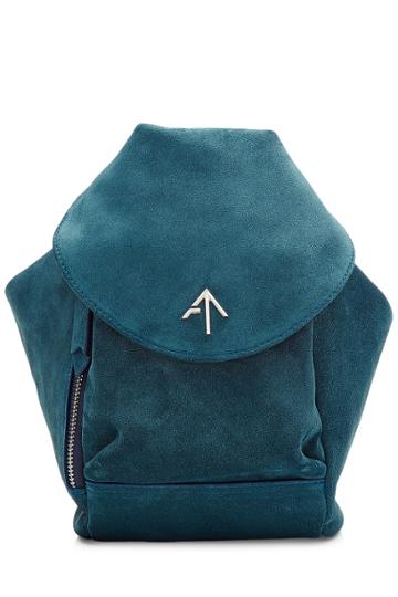 Manu Atelier Manu Atelier Mini Fernweh Suede Tote - Blue