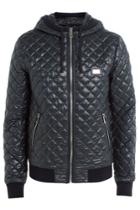 Dolce & Gabbana Dolce & Gabbana Quilted Jacket With Hood - Blue