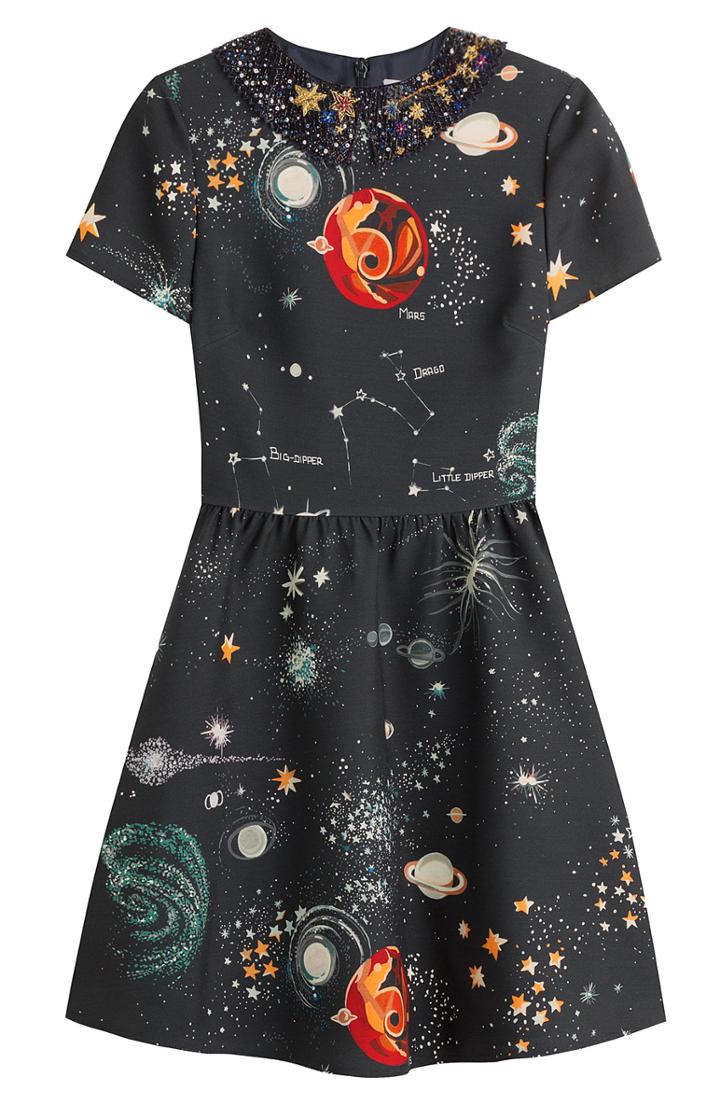 Valentino Printed Wool-silk Dress