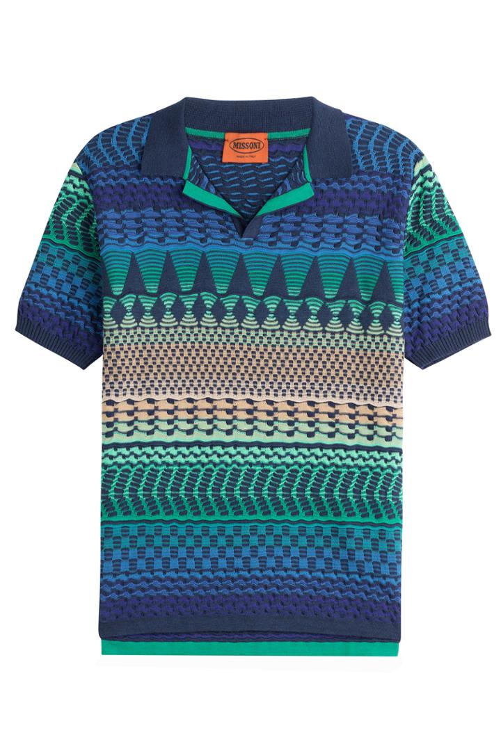 Missoni Missoni Striped Cotton Polo Shirt - Multicolor