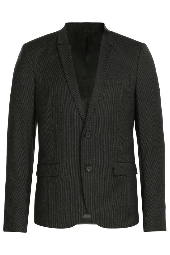 The Kooples The Kooples Pinstriped Wool Blazer - Black