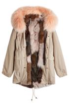Mr & Mrs Italy Mr & Mrs Italy Cotton Parka Jacket With Fur-trimmed Hood And Lining