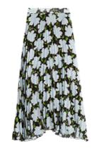 Off-white Off-white Pleated Print Skirt In Silk