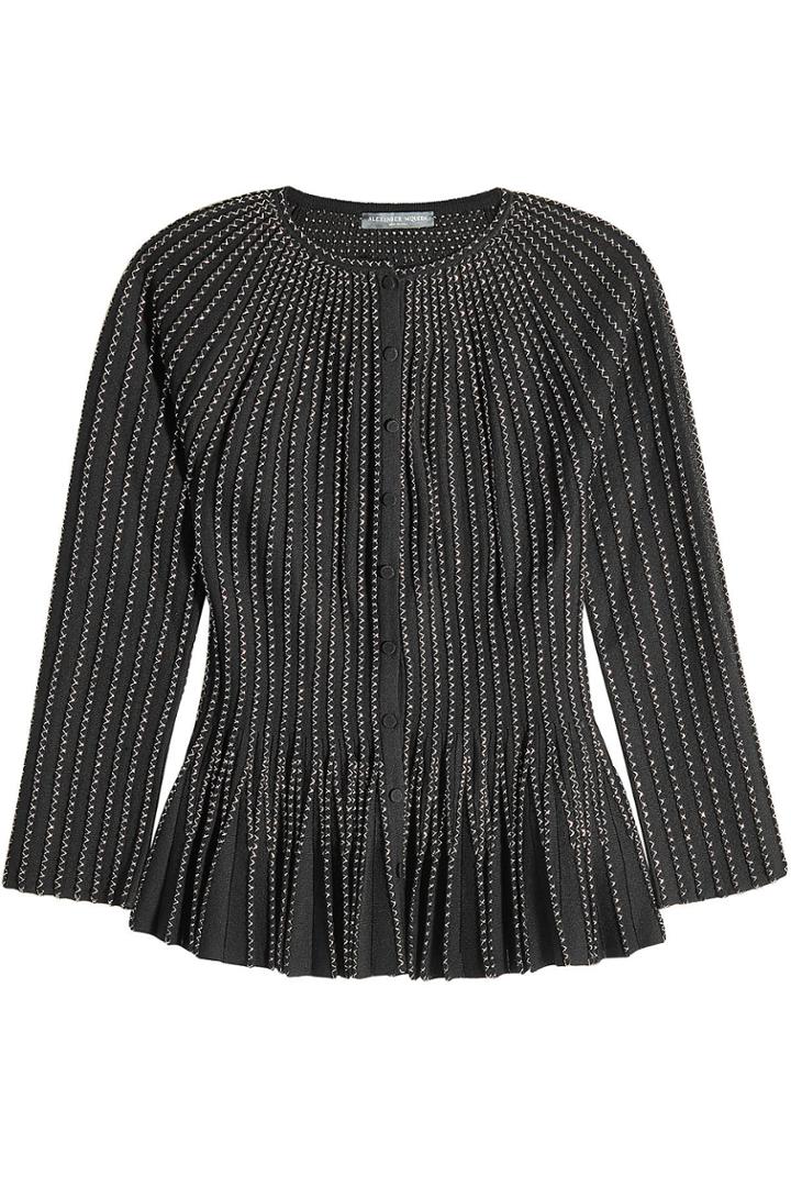 Alexander Mcqueen Alexander Mcqueen Embroidered Cardigan With Silk