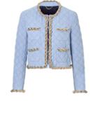 Moschino Quilted Cotton Jacket With Chain Trim