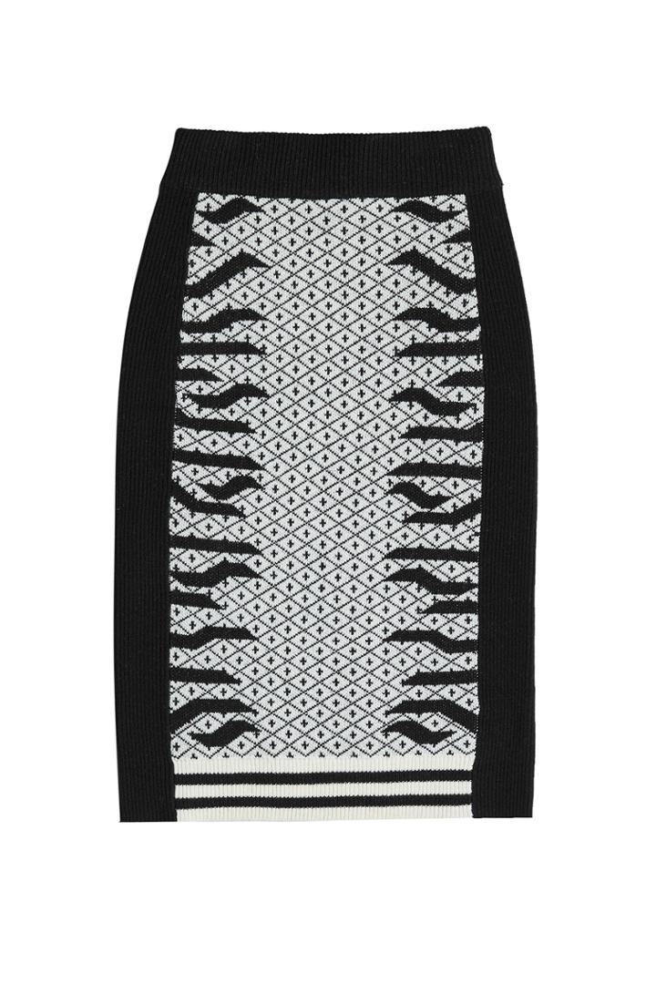 Kenzo Kenzo Printed Wool Pencil Skirt