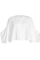 Delpozo Delpozo Cropped Cotton Top