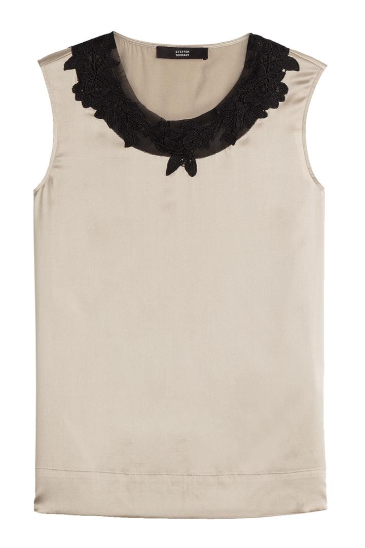 Steffen Schraut Steffen Schraut Silk Top With Contrast Collar