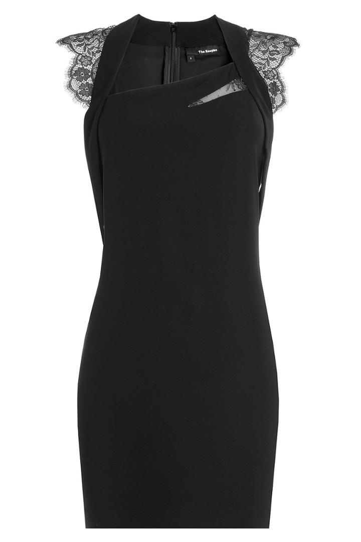 The Kooples The Kooples Cocktail Dress With Lace Short Sleeves - Black