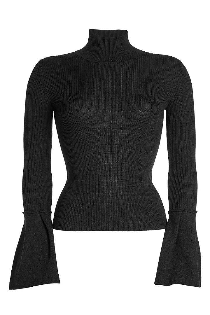 Hugo Hugo Virgin Wool Turtleneck Pullover With Flared Cuffs
