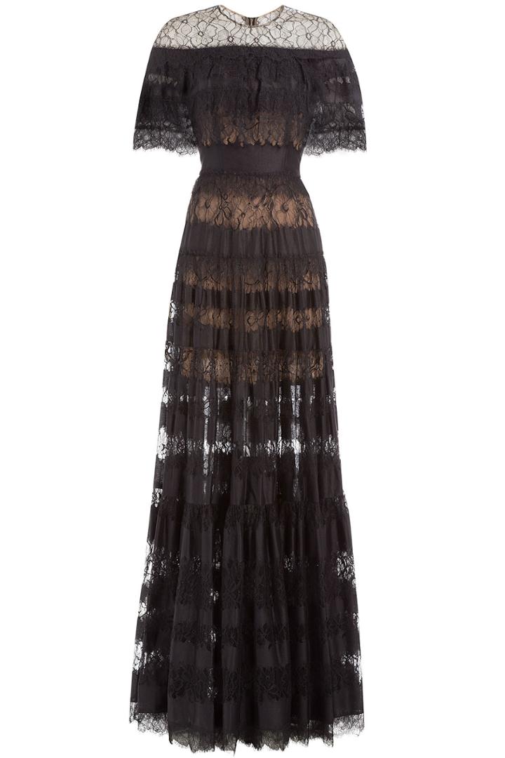 Elie Saab Elie Saab Floor-length Lace Dress - Black