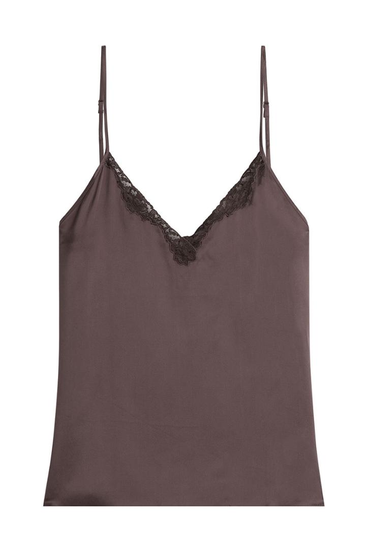 Mes Demoiselles Mes Demoiselles Silk Camisole With Lace