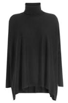 Steffen Schraut Steffen Schraut Turtleneck Poncho Pullover With Cashmere - Black