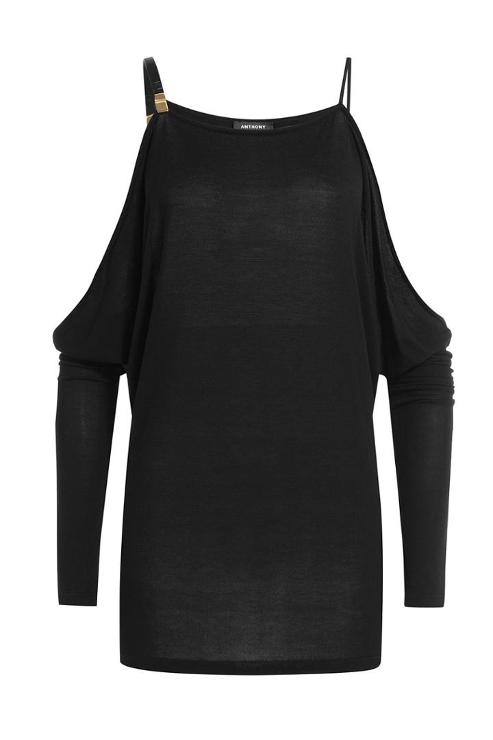 Anthony Vaccarello Anthony Vaccarello Cutout Shoulder Dress - Black