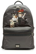 Dolce & Gabbana Dolce & Gabbana Fabric Backpack With Leather - Grey