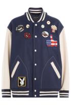 Marc Jacobs Marc Jacobs Wool Blend Bomber Jacket With Patches