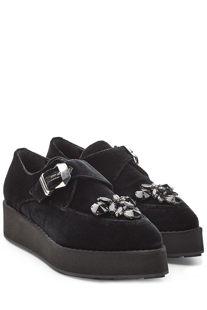 Mcq Alexander Mcqueen Mcq Alexander Mcqueen Embellished Velvet Creepers