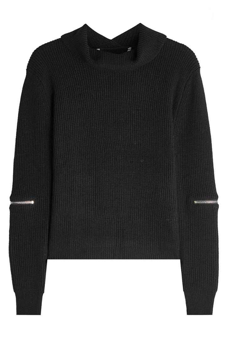 81 Hours 81 Hours Superfine Wool Turtleneck Pullover With Zippers