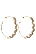 Roberto Cavalli Roberto Cavalli Embellished Hoop Earrings - Gold