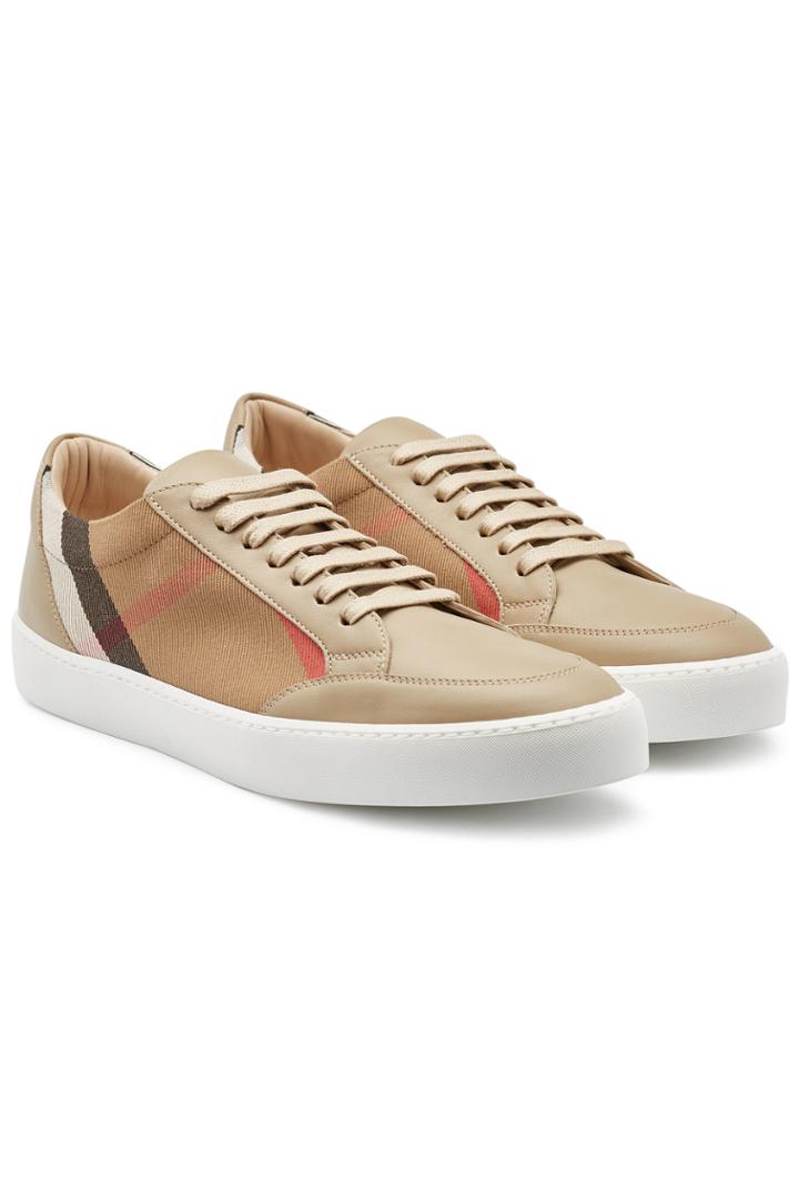 Burberry Burberry Printed Leather Sneakers