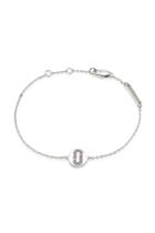 Marc Jacobs Marc Jacobs Choker Necklace With Rhinestone Logo Pendant